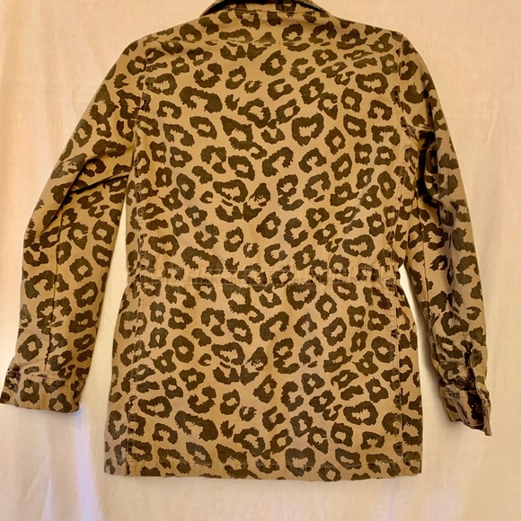 Forever 21 Canvas Leopard Print Utility Jacket Size Medium - Picture 5 of 9